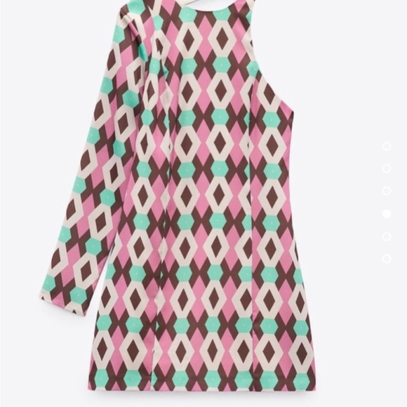 ZARA Mini Dress with Single Sleeve Size XL - Picture 4 of 6
